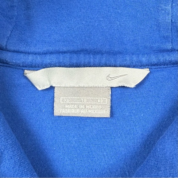 Vtg Nike Mens Hoodie Sweatshirt XL Y2K Oversized Center Swoosh Blue B7 - Picture 3 of 9